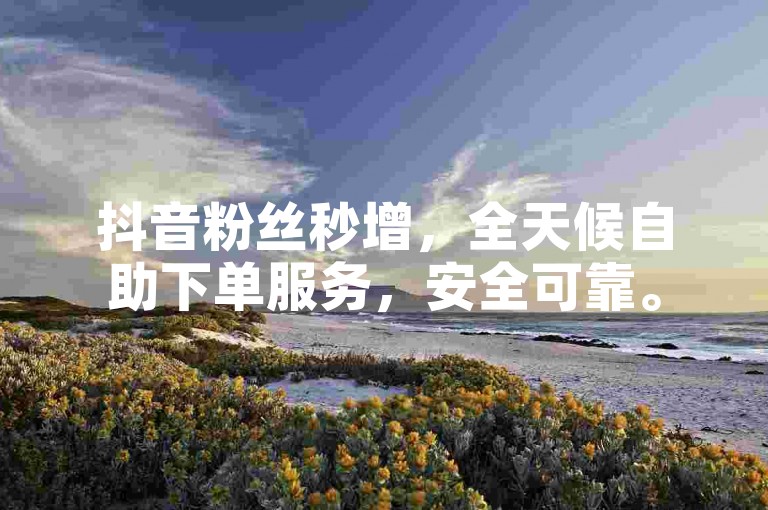 抖音粉丝秒增，全天候自助下单服务，安全可靠。