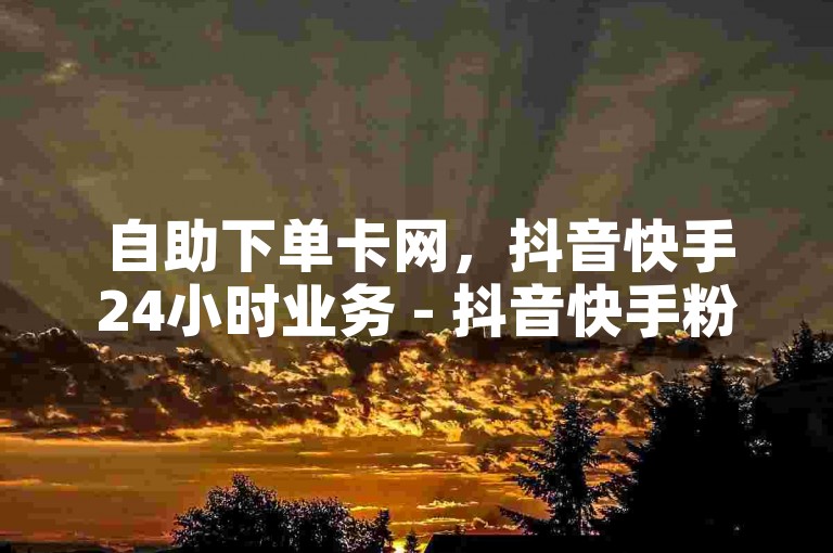 自助下单卡网，抖音快手24小时业务 - 抖音快手粉丝播放量平台 - QQ个性赞充值