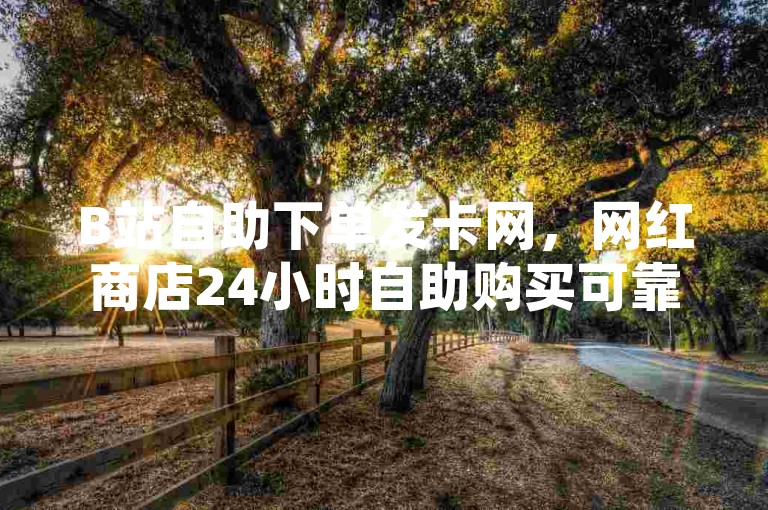B站自助下单发卡网，网红商店24小时自助购买可靠吗？