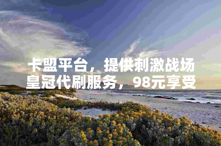 卡盟平台，提供刺激战场皇冠代刷服务，98元享受抖音点赞。