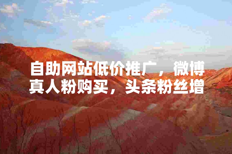 自助网站低价推广，微博真人粉购买，头条粉丝增长。