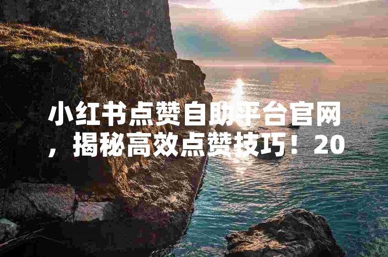 小红书点赞自助平台官网，揭秘高效点赞技巧！2025必备。