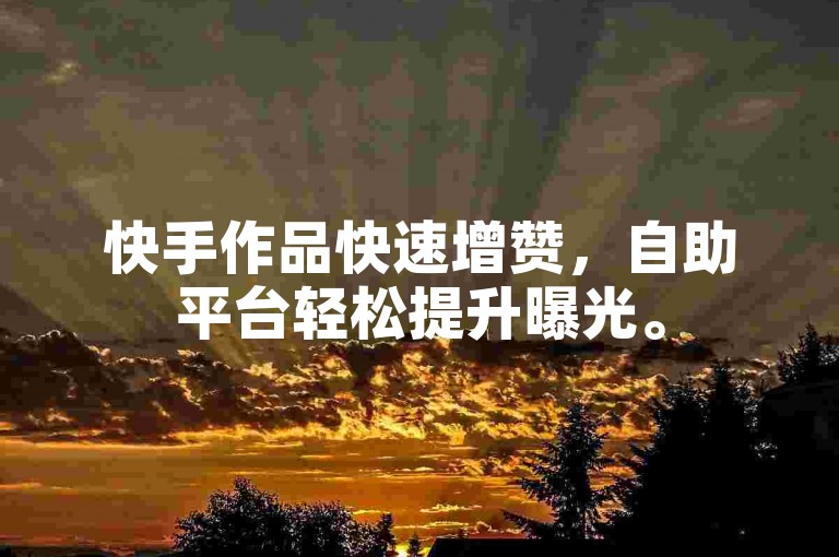 快手作品快速增赞，自助平台轻松提升曝光。