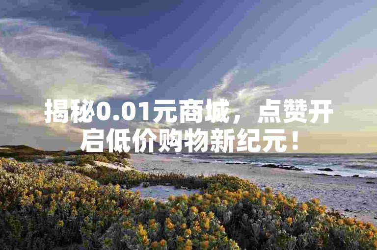 揭秘0.01元商城，点赞开启低价购物新纪元！
