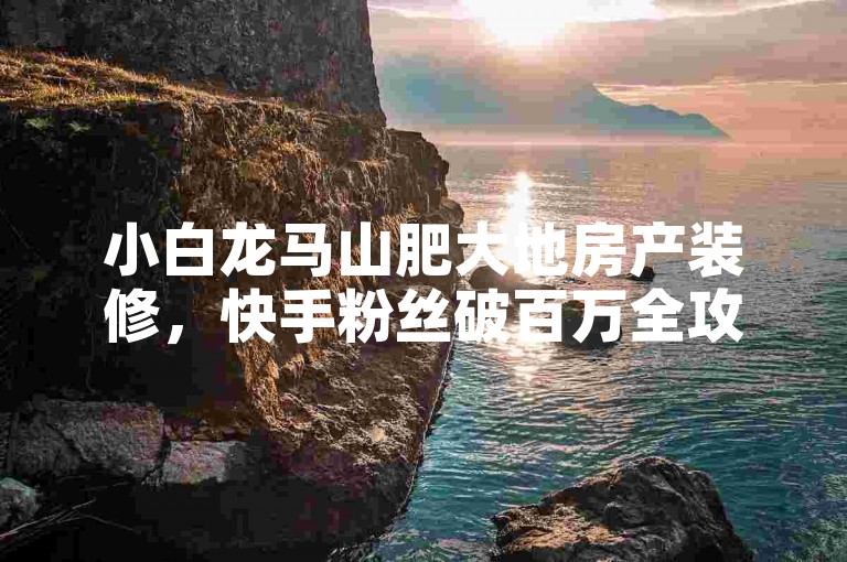 小白龙马山肥大地房产装修，快手粉丝破百万全攻略。