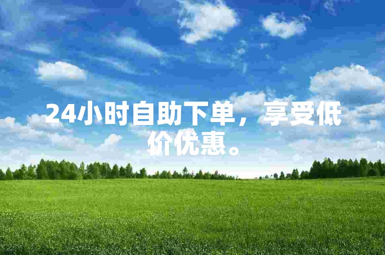 24小时自助下单，享受低价优惠。