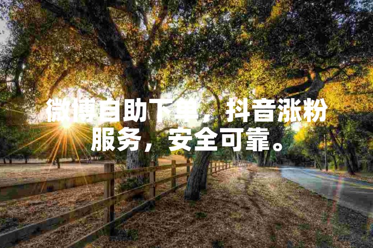 微博自助下单，抖音涨粉服务，安全可靠。