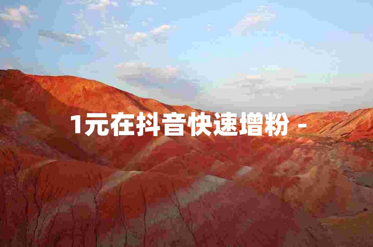 1元在抖音快速增粉 - 520卡盟自助平台