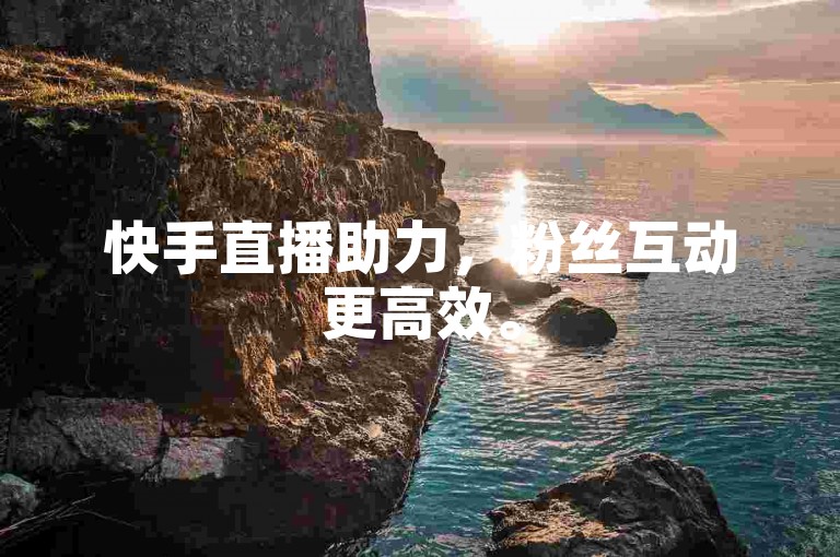 快手直播助力，粉丝互动更高效。