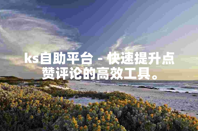 ks自助平台 - 快速提升点赞评论的高效工具。