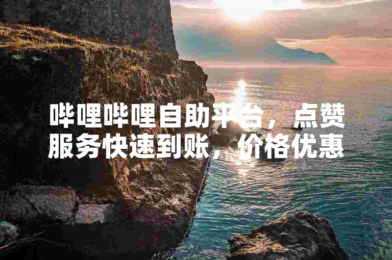 哔哩哔哩自助平台，点赞服务快速到账，价格优惠。