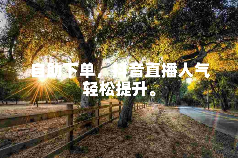 自助下单，抖音直播人气轻松提升。