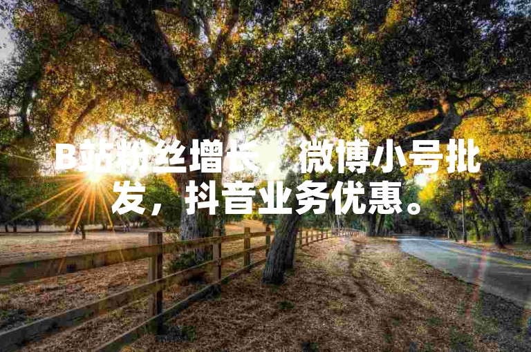 B站粉丝增长，微博小号批发，抖音业务优惠。