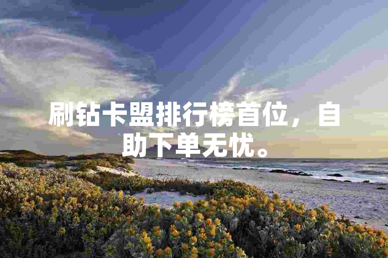 刷钻卡盟排行榜首位，自助下单无忧。