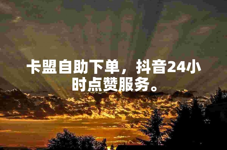 卡盟自助下单，抖音24小时点赞服务。