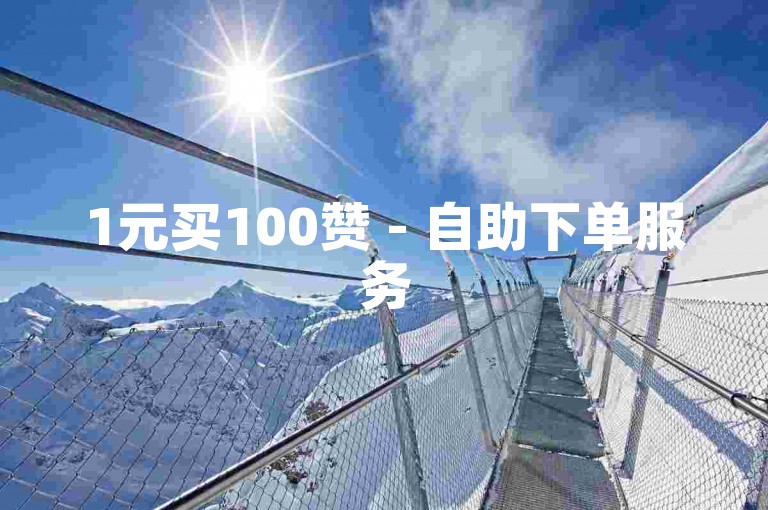1元买100赞 - 自助下单服务