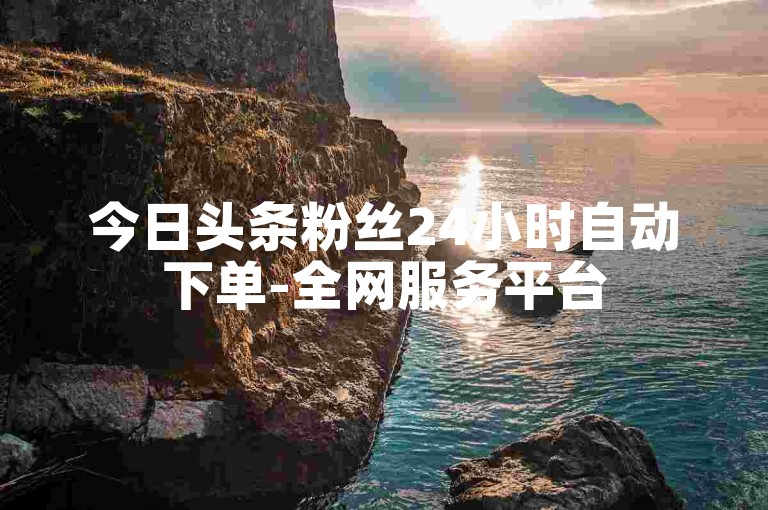 今日头条粉丝24小时自动下单-全网服务平台