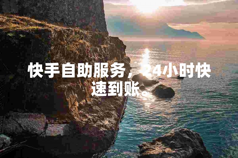 快手自助服务，24小时快速到账。