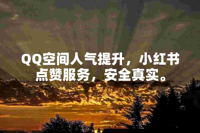 QQ空间人气提升，小红书点赞服务，安全真实。