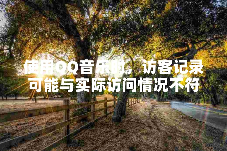 使用QQ音乐时，访客记录可能与实际访问情况不符。