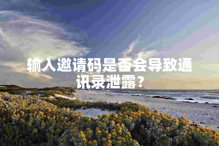 输入邀请码是否会导致通讯录泄露？