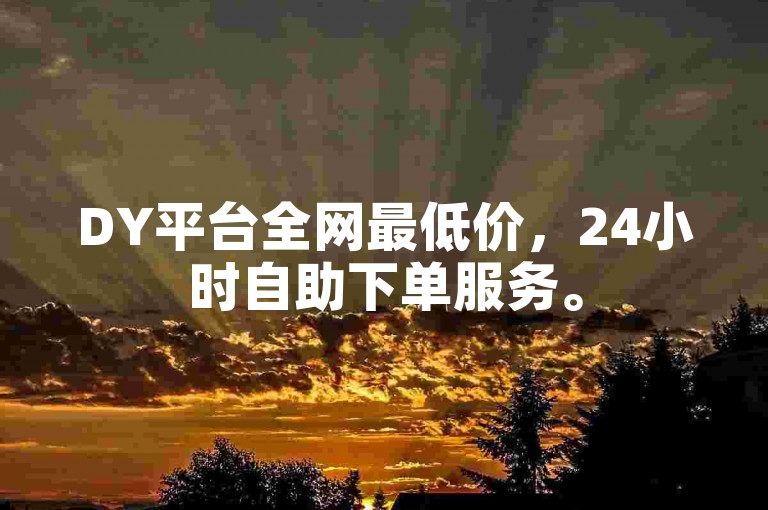 DY平台全网最低价，24小时自助下单服务。