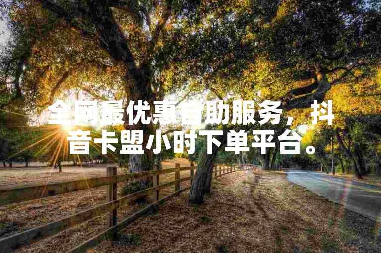 全网最优惠自助服务，抖音卡盟小时下单平台。