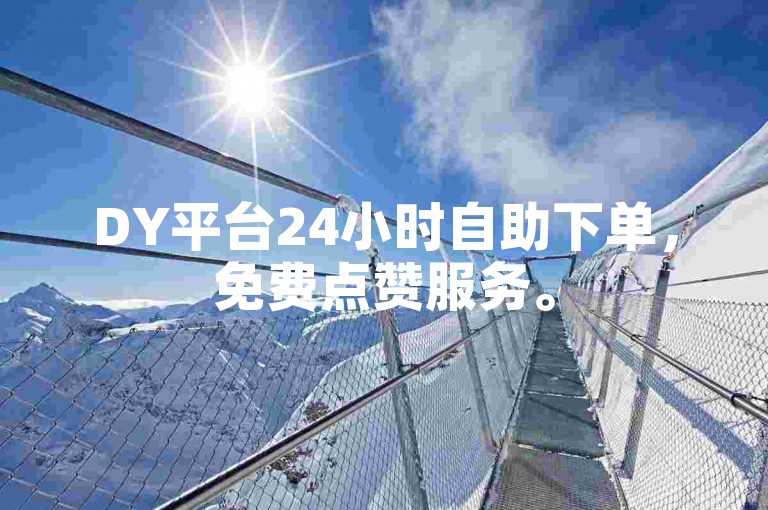 DY平台24小时自助下单，免费点赞服务。