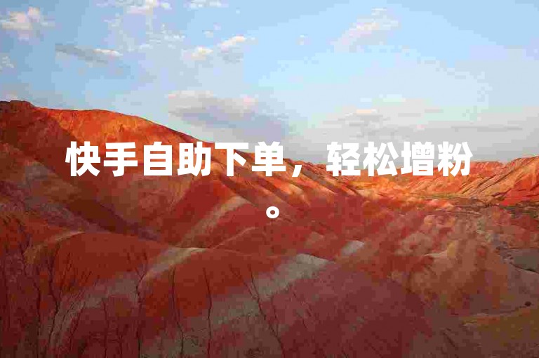 快手自助下单，轻松增粉。