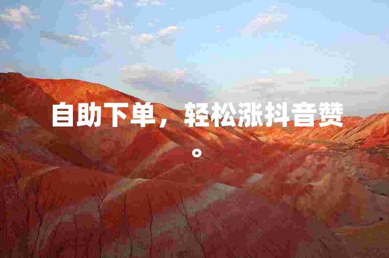 自助下单，轻松涨抖音赞。