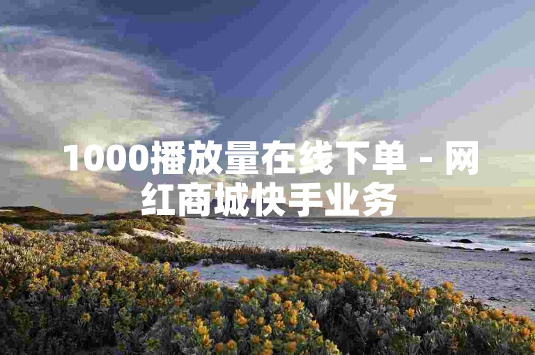 1000播放量在线下单 - 网红商城快手业务