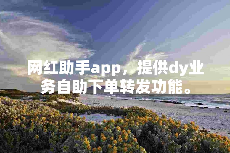 网红助手app，提供dy业务自助下单转发功能。