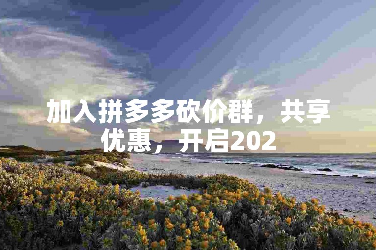 加入拼多多砍价群，共享优惠，开启2025新篇章。