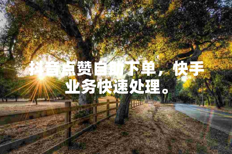 抖音点赞自助下单，快手业务快速处理。