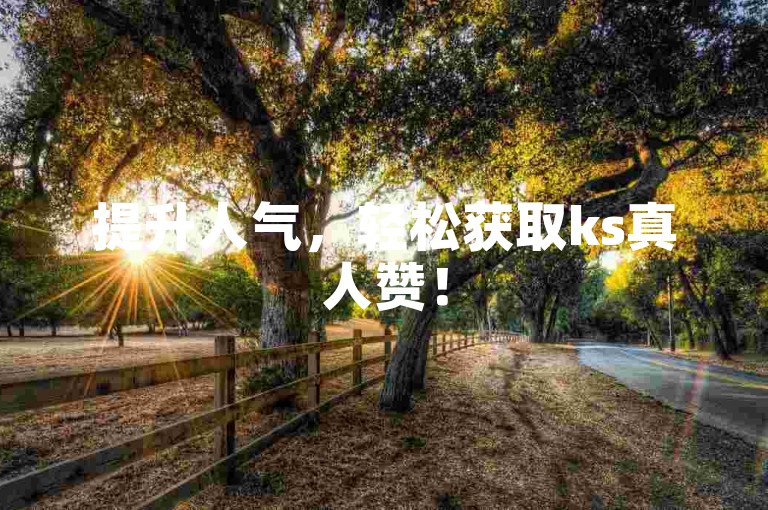 提升人气，轻松获取ks真人赞！
