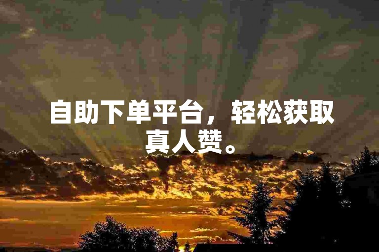 自助下单平台，轻松获取真人赞。