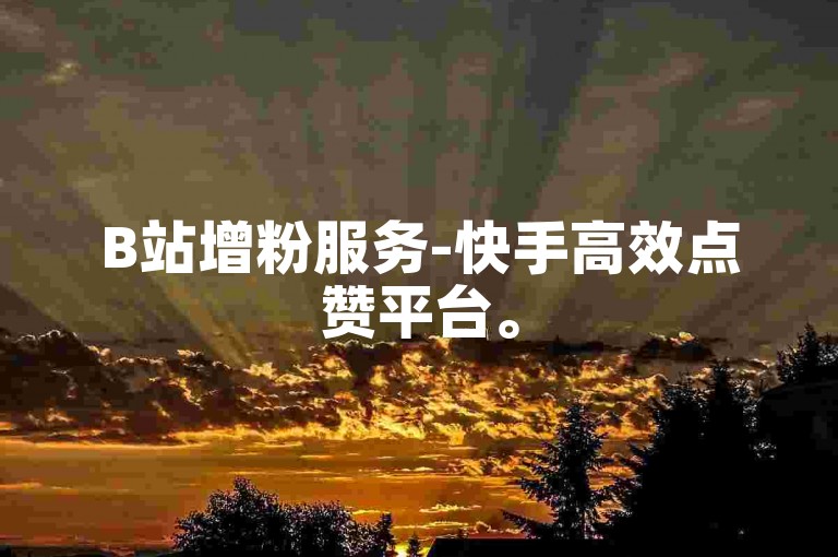 B站增粉服务-快手高效点赞平台。