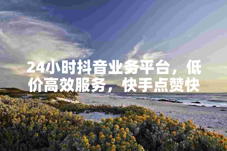 24小时抖音业务平台，低价高效服务，快手点赞快速秒到。