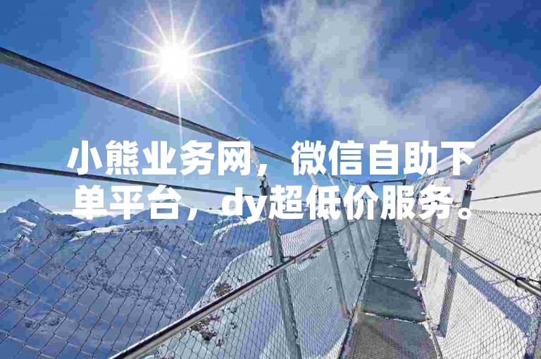 小熊业务网，微信自助下单平台，dy超低价服务。