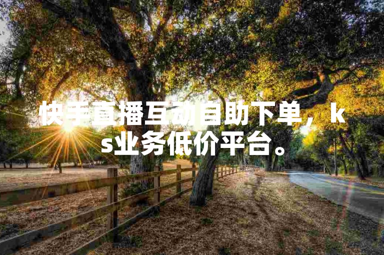 快手直播互动自助下单，ks业务低价平台。