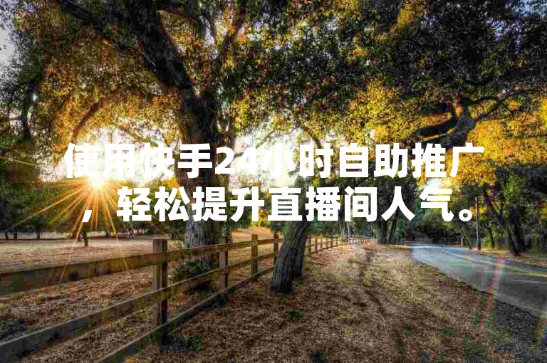 使用快手24小时自助推广，轻松提升直播间人气。