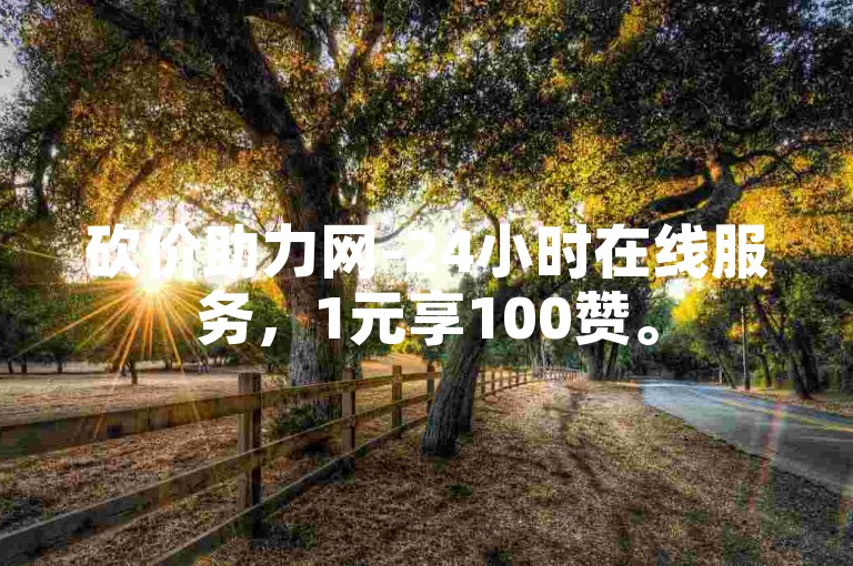 砍价助力网-24小时在线服务，1元享100赞。