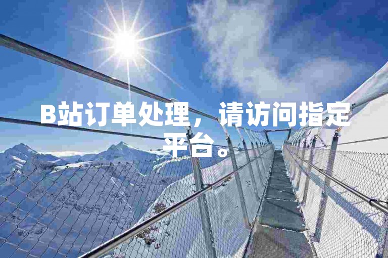 B站订单处理，请访问指定平台。