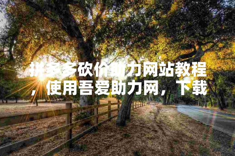 拼多多砍价助力网站教程，使用吾爱助力网，下载APP，选择所需助力类型，轻松参与拼多多砍价活动。