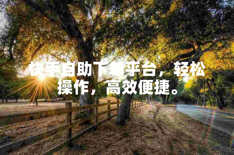 快手自助下单平台，轻松操作，高效便捷。