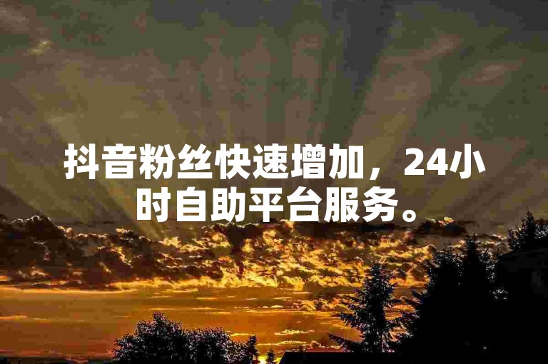 抖音粉丝快速增加，24小时自助平台服务。