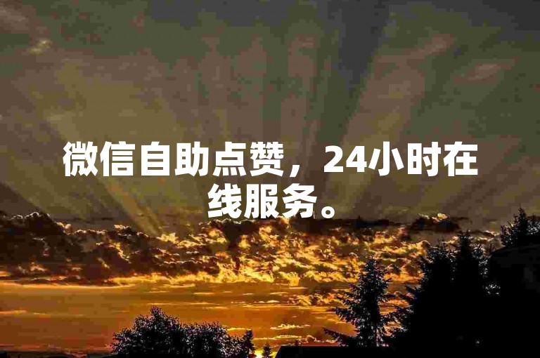 微信自助点赞，24小时在线服务。