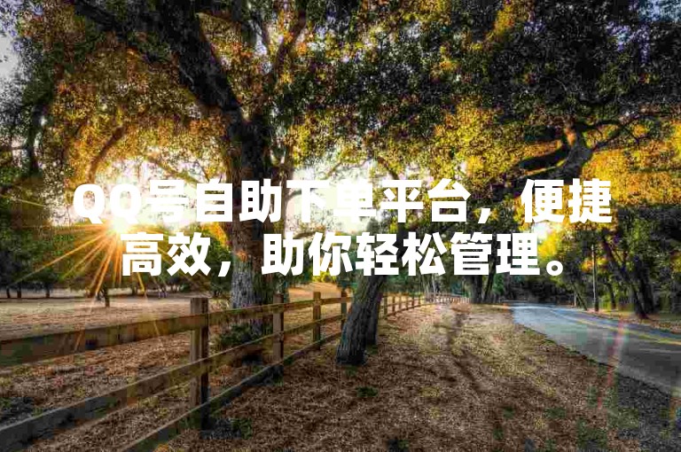 QQ号自助下单平台，便捷高效，助你轻松管理。