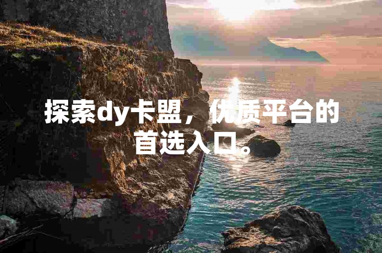 探索dy卡盟，优质平台的首选入口。