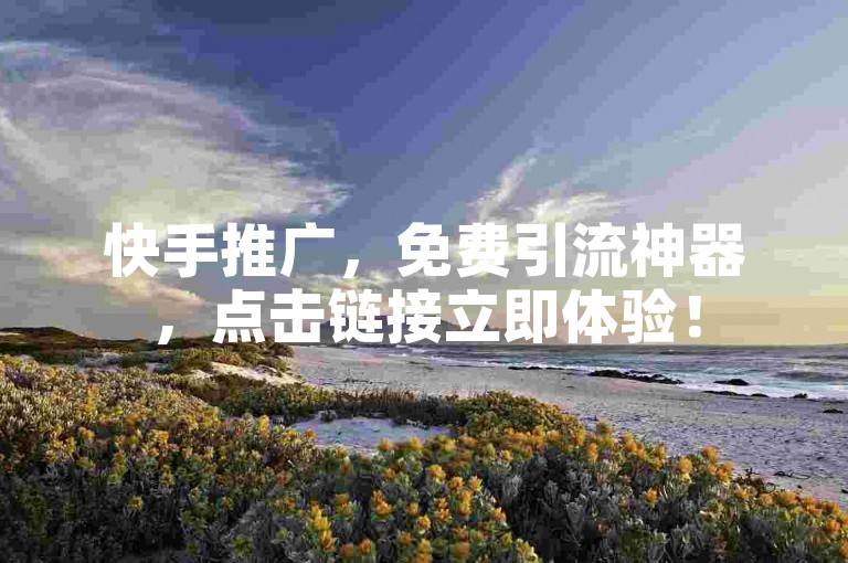 快手推广，免费引流神器，点击链接立即体验！